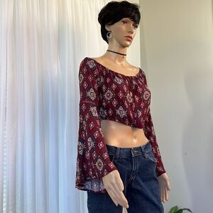 Forever 21 Boho Crop Top Medium